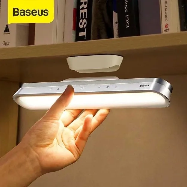 Magnetic Stepless Dimming Lighting Desk Lamp LED Lampu Baca Belajar Tempel Magnet Cas Ori