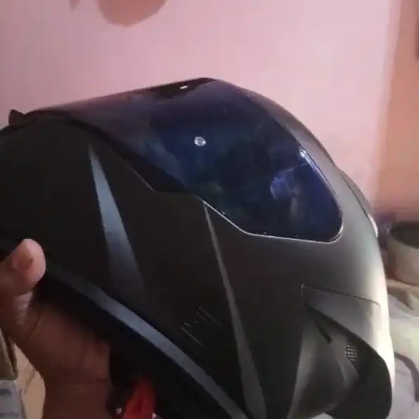 helm MlA fullface crypton warna hitam doff kaca blue