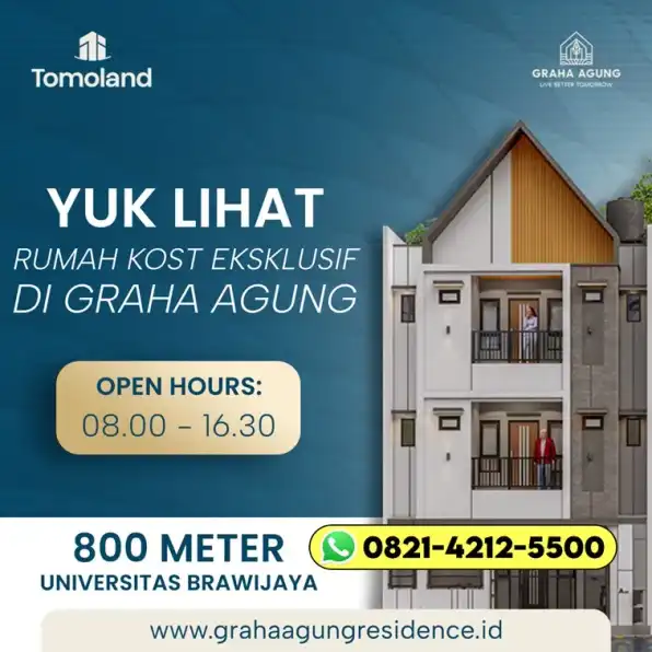 Jual Rumah Kost Malang Dekat Kampus UB UIN dan UMM di Pusat Kota