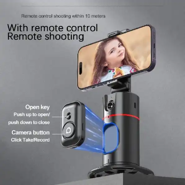 Auto Face Tracking Gimbal Handphone Stabilizer Tripod Phone Selfie Stick 360°Rotation Holder AI Foll