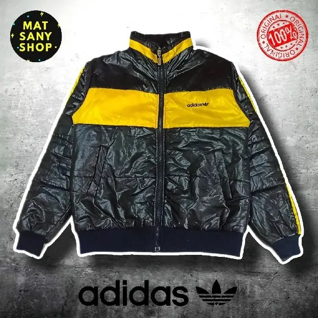 Jaket Puffer Windbreaker Outdoor Adidas Vintage Jadul Lawas Motor Tebal