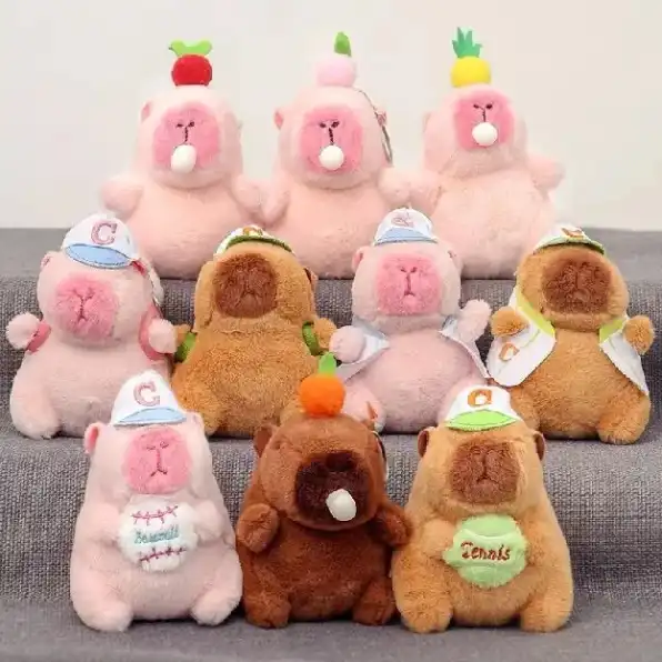 Gantungan Kunci CAPYBARA Ekor Putar Premium BKK Boneka Ganci Kapibara Capibara Bagcharm