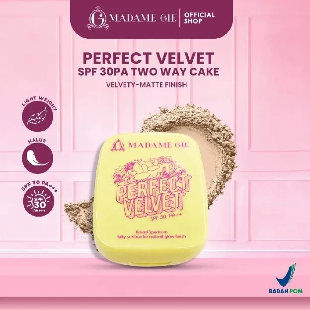 Madame Gie Perfect Velvet SPF 30PA Two Way Cake - Make up Bedak Padat