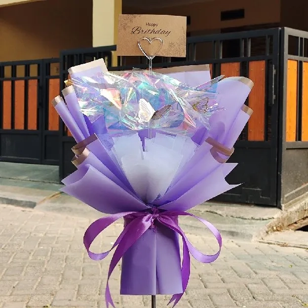 Buket Kupu Kupu Led Bucket bunga Bouquet Wisuda Ulang Tahun