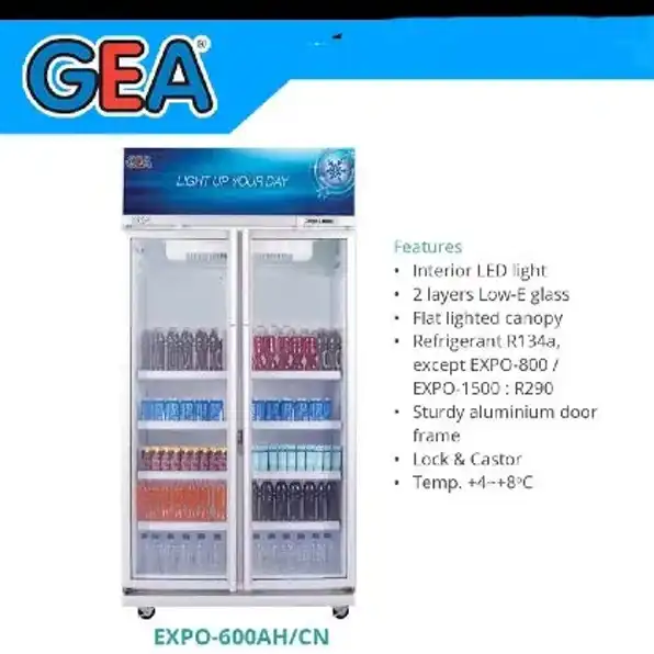 showcase gea expo 600AH 8 rak