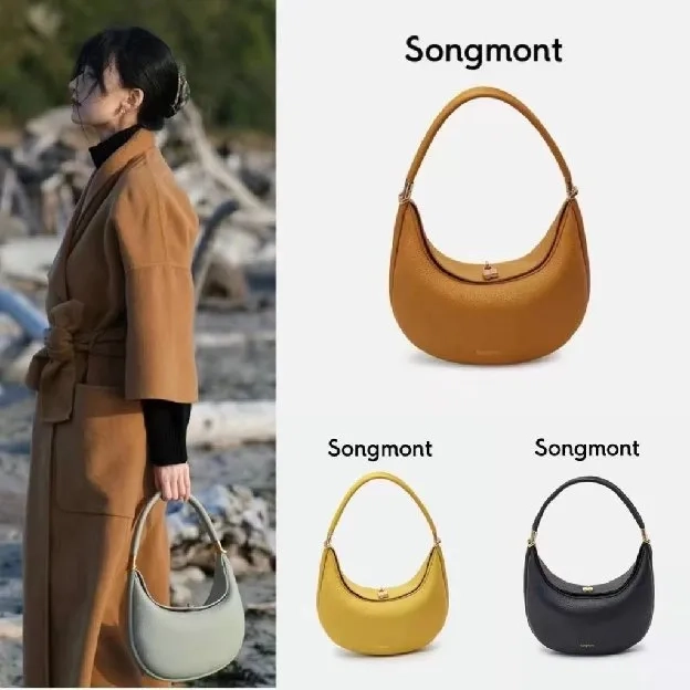 New pine Songmont crescent moon bag niche design spring and summer new handbag single shoulder armpi