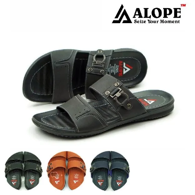 Bisa COD - Sandal Kulit H01 ALOPE Pria - dmn