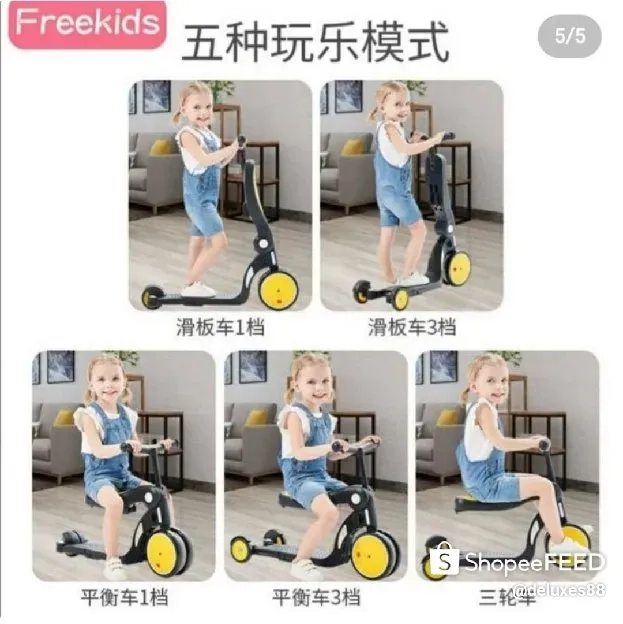 5in1 Multifungsi Scooter Kids Lipat  ( UONIBABY) SALE SISA 4 BOX SAJA GERCEP. 