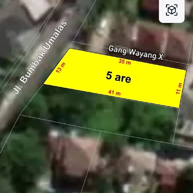 Dijual 5 are, Jl. Tengah I Tegal Cupek Bumbak UMALAS Kerobokan Kuta Utara