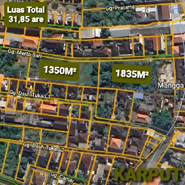 Dijual 3,04 are, Jl. Intan Permai Selatan LAPAS Kerobokan KELOD Kita Utara