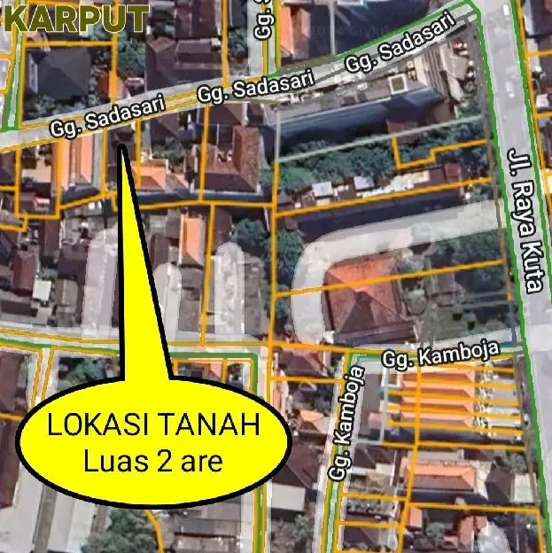 Dijual 2 are FREE RUMAH 2LT, Jl. Raya Kuta Gg. Sadasari Tuban Badung