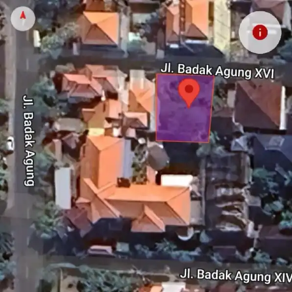 Dijual 2,8 are, Jl. Badak Agung Sumerta Klod Renon Denpasar