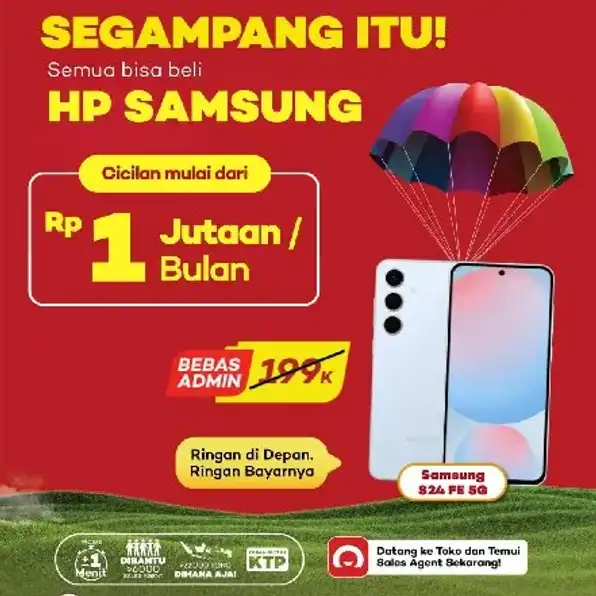 Promo Akhir Tahun!!, Segampang itu Nyicil Samsung S24 FE, Dapatkan Bunga 0% dan Free Cicilan 1x