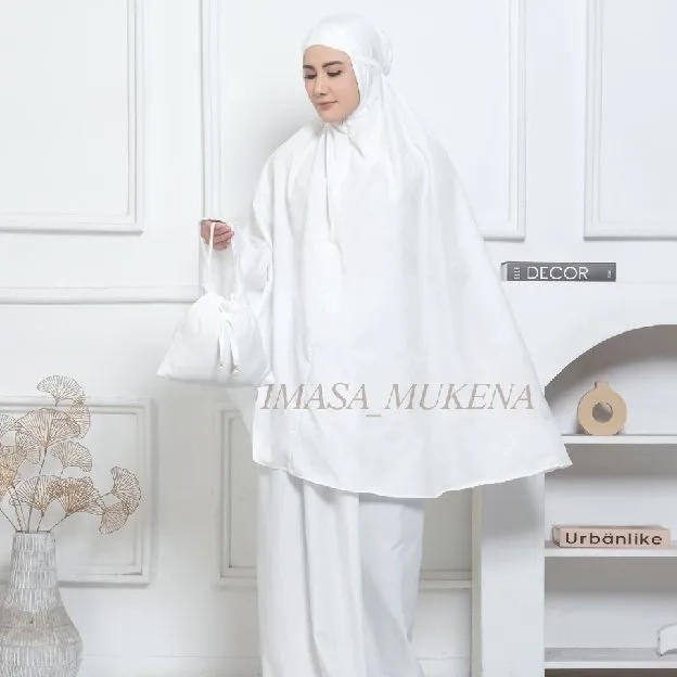 Mukena Dewasa Travelling Assyla 2IN1 Resleting Katun Premium