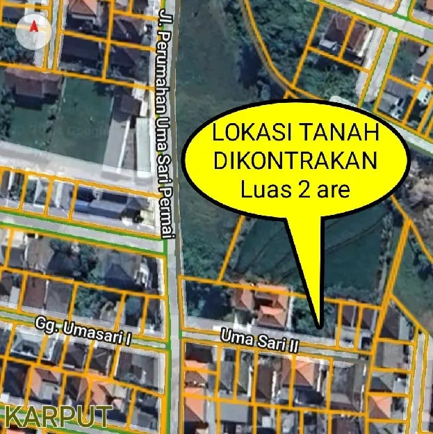 Dikontrakan 2 are, Jl. Perumahan Uma Sari Permai Pengilian Dalung Kuta Utara