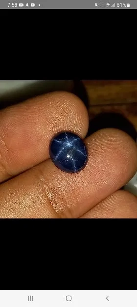 natural royal blue sapphire star 4.10ct