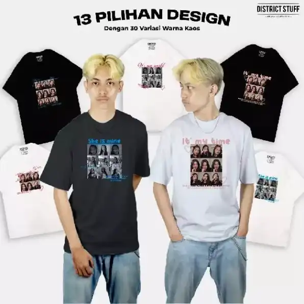 Kaos Sablon Custom Foto Bucin Its My Time Pria Wanita Baju Couple Pasangan