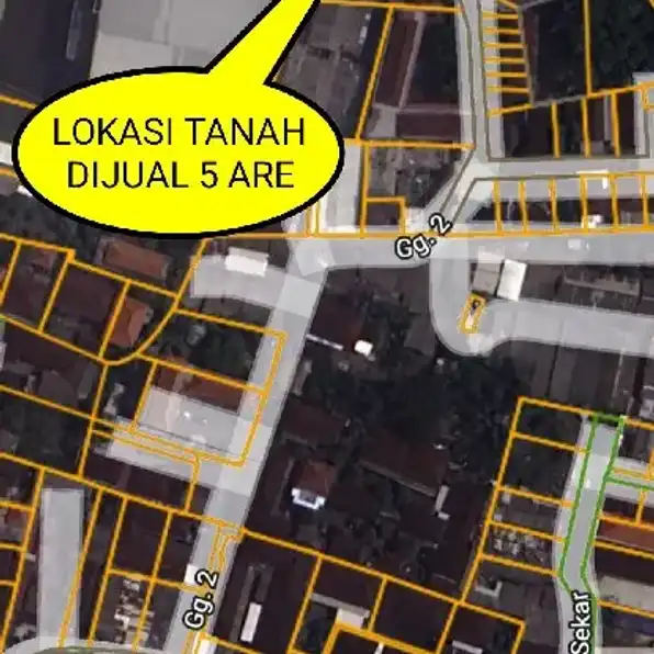 Dijual 5 are, Jl. Taman Baruna I Bypass Ngurah Rai Mumbul Benoa Kuta Selatan