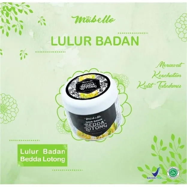 MABELLO LULUR HITAM / BEDA LOTONG BPOM ORIGINAL / LULUR WAJAH DAN BADAN