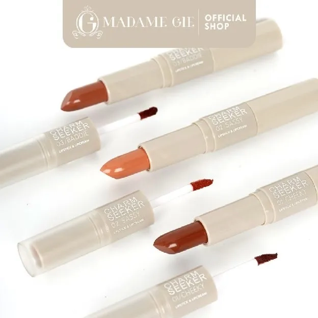 ORIGINAL Madame Gie 2in1 Lips Charmseeker Lip Cream Ombre Lipstick MadameGie 2 in 1 BPOM