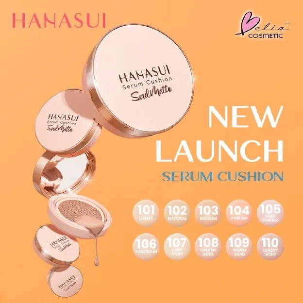 HANASUI SERUM CUSHION | SERUM CUSHION SOULMATTE | FOUNDATION | FLAWLESS | NATURAL DEWY FINISH | PERF