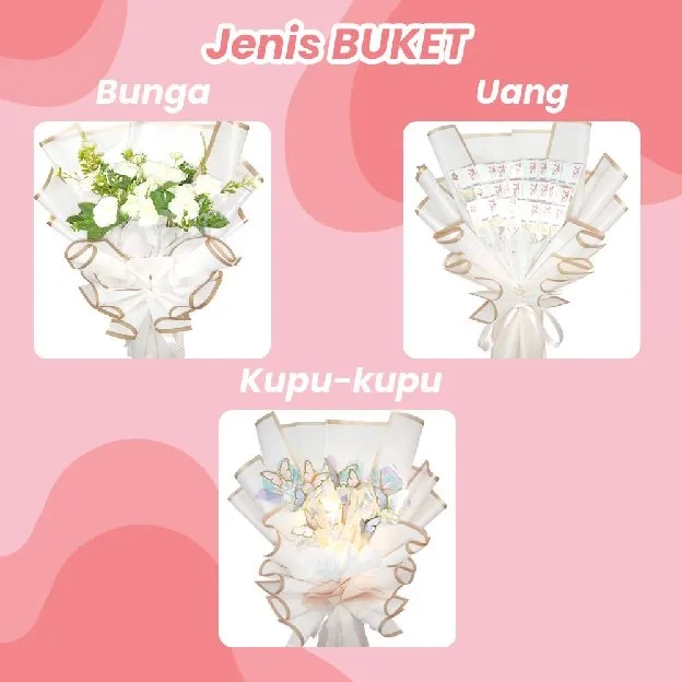 Buket Kupu Kupu Led Bucket bunga Bouquet Wisuda Ulang Tahun