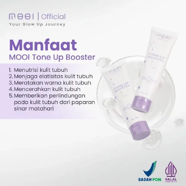 Mooi Pure Glow Tone Up Booster - Lotion Pencerah kulit 100gr (100% Original)