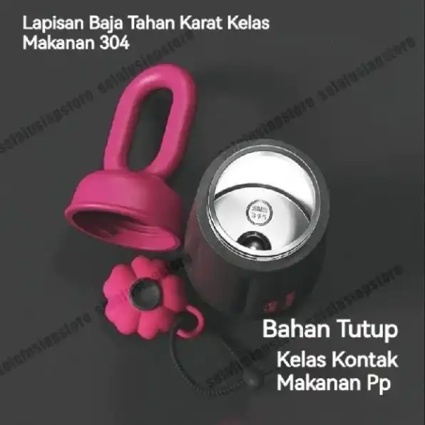 (Stiker 3D gratis) 450ML Tumbler Vakum Tahan Panas Dingin Stainless 316 Cangkir Thermos Piala Mobil