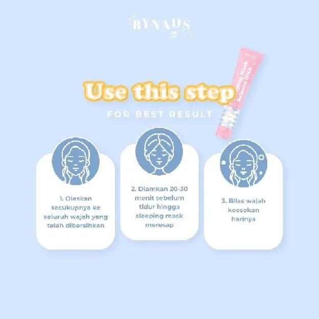 ByNads salmon DNA Sleeping mask moisturizer pelembab wajah masker bekas jerawat anti aging flek hita