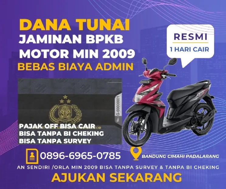 gadai BPKB motor Bandung Cimahi Padalarang 