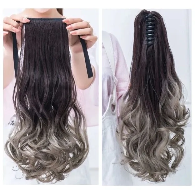 Ponytail Ombre Tali Pita dan Jepit