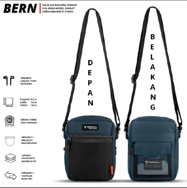 Tas Selempang Pria Tapaxco Bern New WaterProof