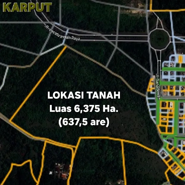 Dijual 6,375 Ha. Jl. Pecatu Indah Raya Pecatu GRAHA Kuta Selatan