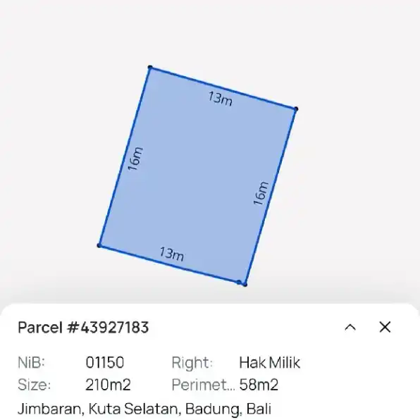 Dijual 2,1 are, Jl. Goa Gong Gg. Sandat I Jimbaran Atas Kuta Selatan