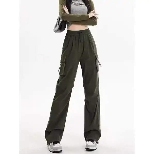 Cargo Pants Wanita Highwaist Loose Korean Style - Celana Kargo Wanita Terbaru