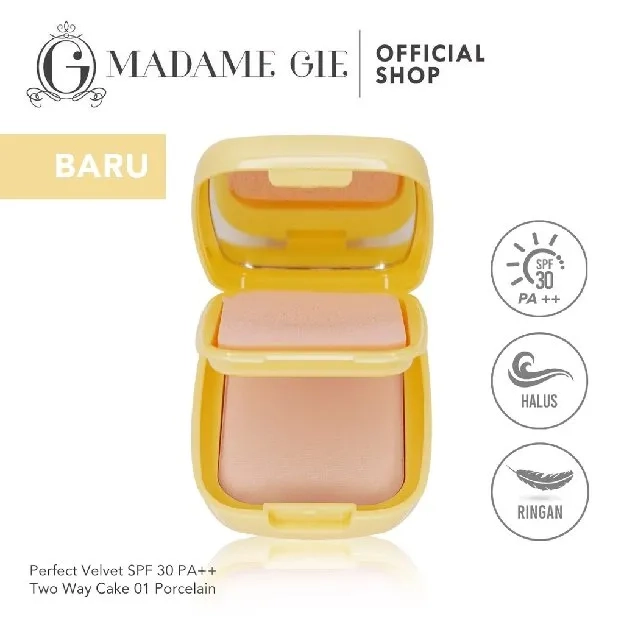 Madame Gie Perfect Velvet SPF 30PA Two Way Cake - Make up Bedak Padat