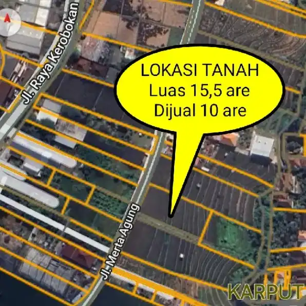 Dijual 10 are, Jl. Merta Agung Kerobokan KELOD Kuta Utara