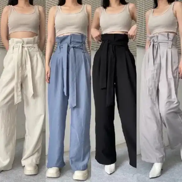 PREMIUM AIRFLOW CRINCLE ⭐️ ZEZE Highwaist Pant CRINCLE