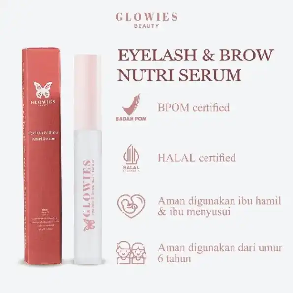 GLOWIES BEAUTY Double Applicator Eyelash & Brow Nutri Serum | Serum Penumbuh Alis dan Bulu Mata 4 ml