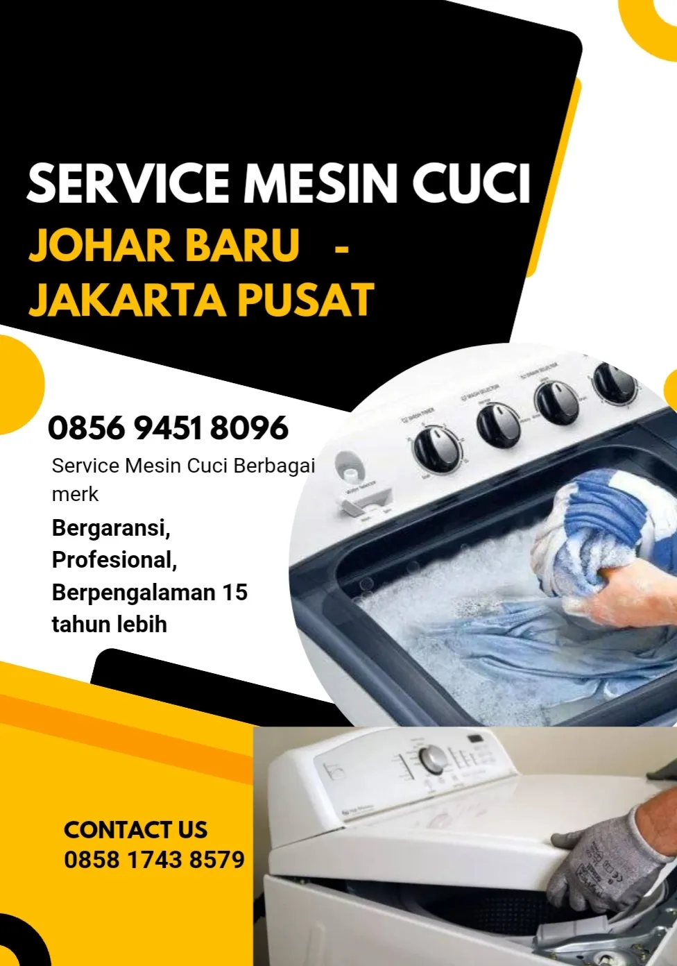 Jasa Service Mesin Cuci Daerah Johar Baru Jakarta Pusat