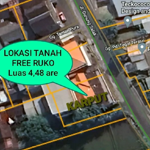 Dijual 4,48 are FREE RUKO 2LT. Jl. Gn. Salak Padangsambian KELOD Denpasar