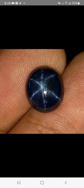 natural royal blue sapphire star 5.60ct