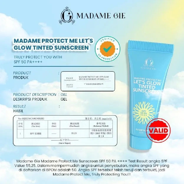 Madame Gie Madame Protect Me Let's Glow Tinted Sunscreen SPF 50 PA ++++