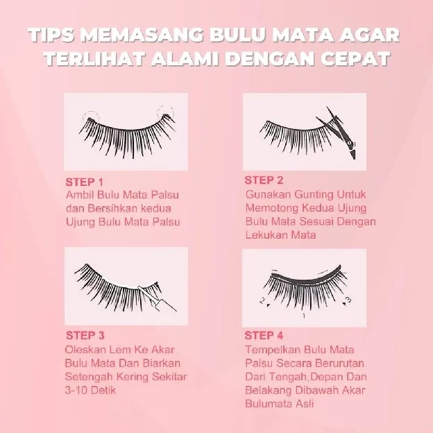 Bulu Mata Palsu + Lem Bulu Mata Eyelash Extention | Eye Make Up | Douyin Lash