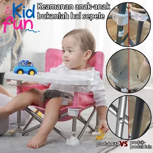 Kursi Makan Bayi Tempat Makan bayi Portable Lipat 4 in 1 Baby Chair Booster