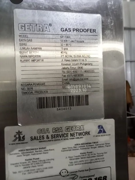 Cuci gudang NEW GETRA Gas Proofer GP-15GC Garansi