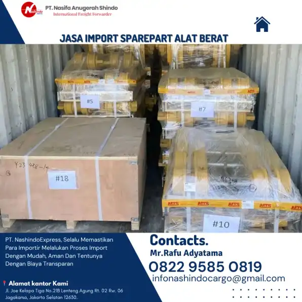 Jasa Import Sparepart Alat Berat Dari China Ke Indonesia Terpercaya