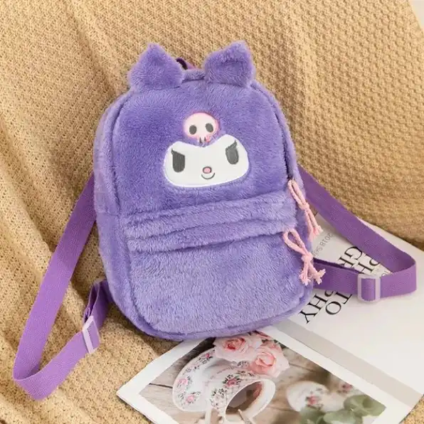 Tas Anak Lucu Sanrio Kuromi, Melody, Cinamonroll, Pompompurin, Tas Ransel Sekolah Anak Perempuan Aes