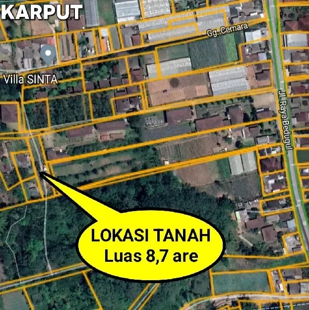 Dijual 4,2 are, Jl. Raya Bedugul Candikuning Baturiti Tabanan