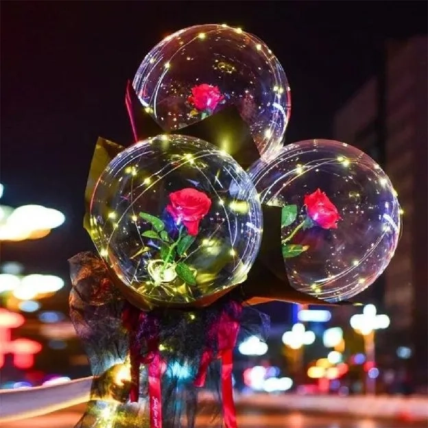 BOBO BALON 12/18/24/36 INCH (HANYA BALON SAJA) TRANSPARAN LED BALON LAMPU TUMBLR BALON PVC